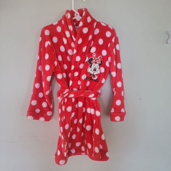 Minnie Mouse Fleece Robe Size 4T/5T - Picture 1 of 4